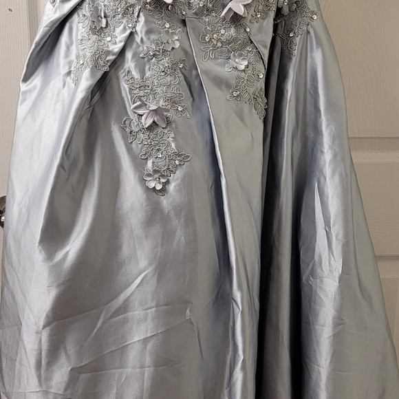 Silver ball gown size 20 Hebeos brand - Picture 4 of 7